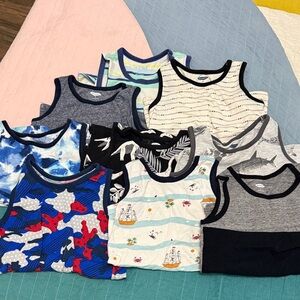 Old Navy Kids Tank Tops - Blue, Gray, Red, White